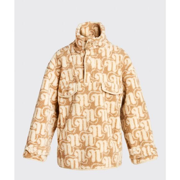 Nanushka sherpa logo polar fleece pullover jacket Medium - Picture 6 of 10